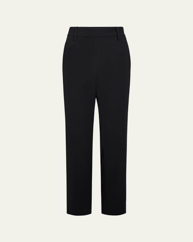 Mid-Rise Tapered Pull-On Pants